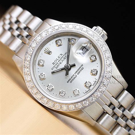 rolex women silver.